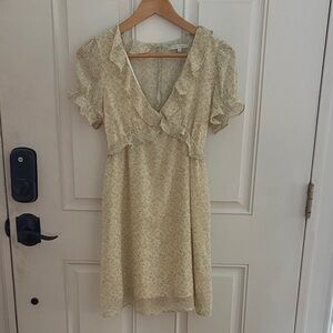 Love Tree Cream Floral Mini Dress